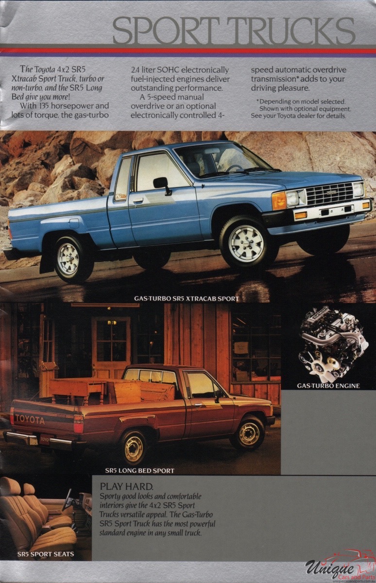 1986 Toyota Full-Lineup Brochure Page 13